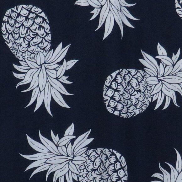 Express* Men's Short Sleeve Button Down Curved Hem Pineapple Shirt~ Size XL - Picture 11 of 11